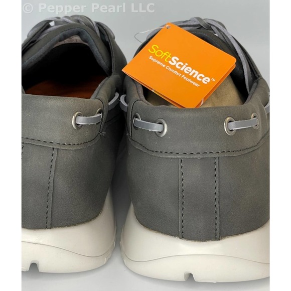 Deck Shoe Cruise Oiled Nubuck EVA Charcoal Men's Size 12 Soft Science Boat Beach - Picture 9 of 11